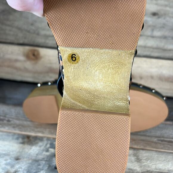 Kelsi Dagger Leopard Print Mules with Studded Accents - Picture 8 of 8